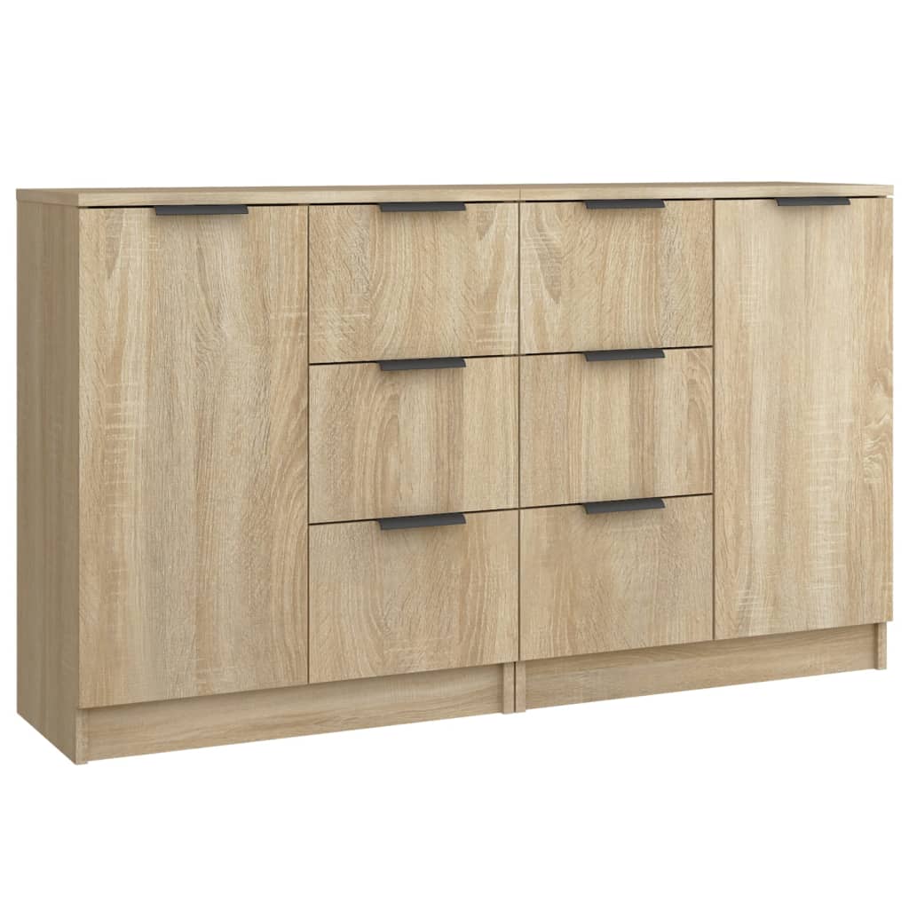 Dressoirs 2 st 60x30x70 cm bewerkt hout