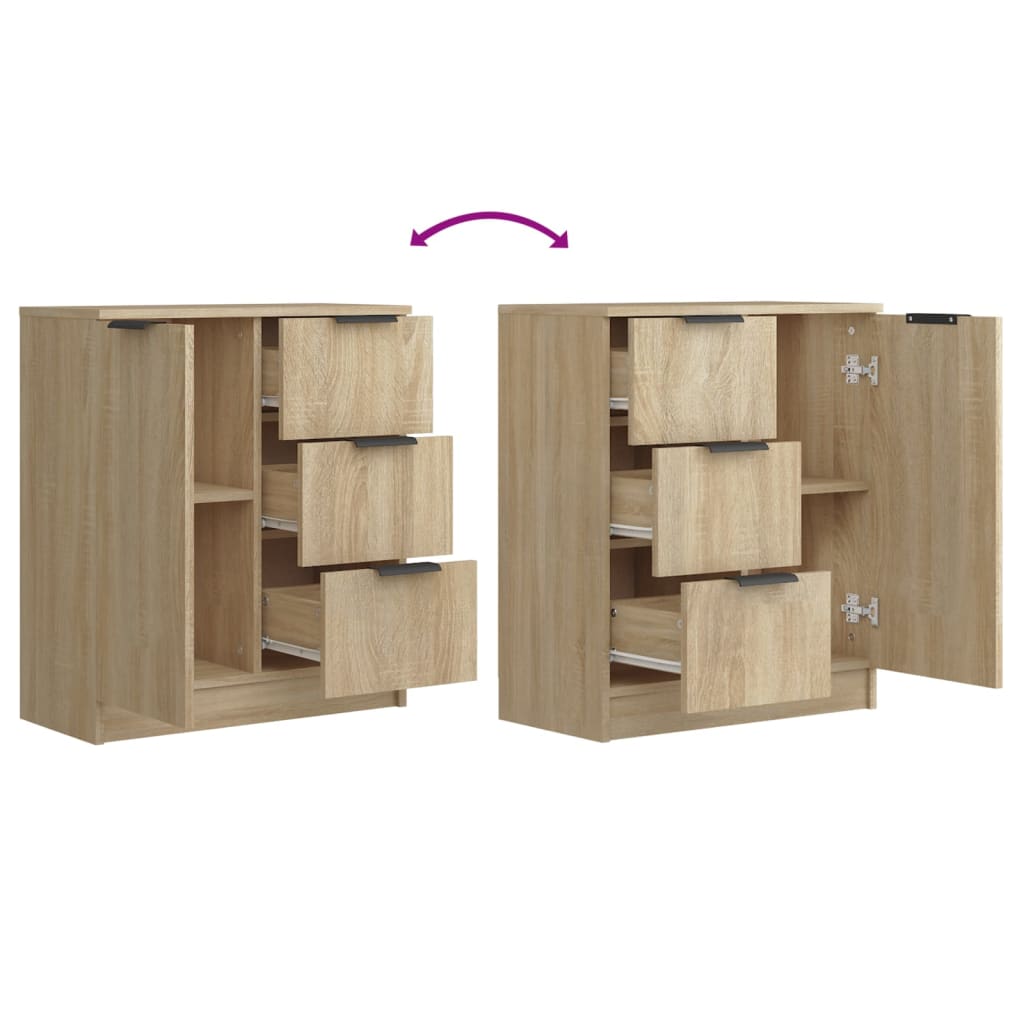 Buffets 2 pcs 60x30x70 cm bois fini