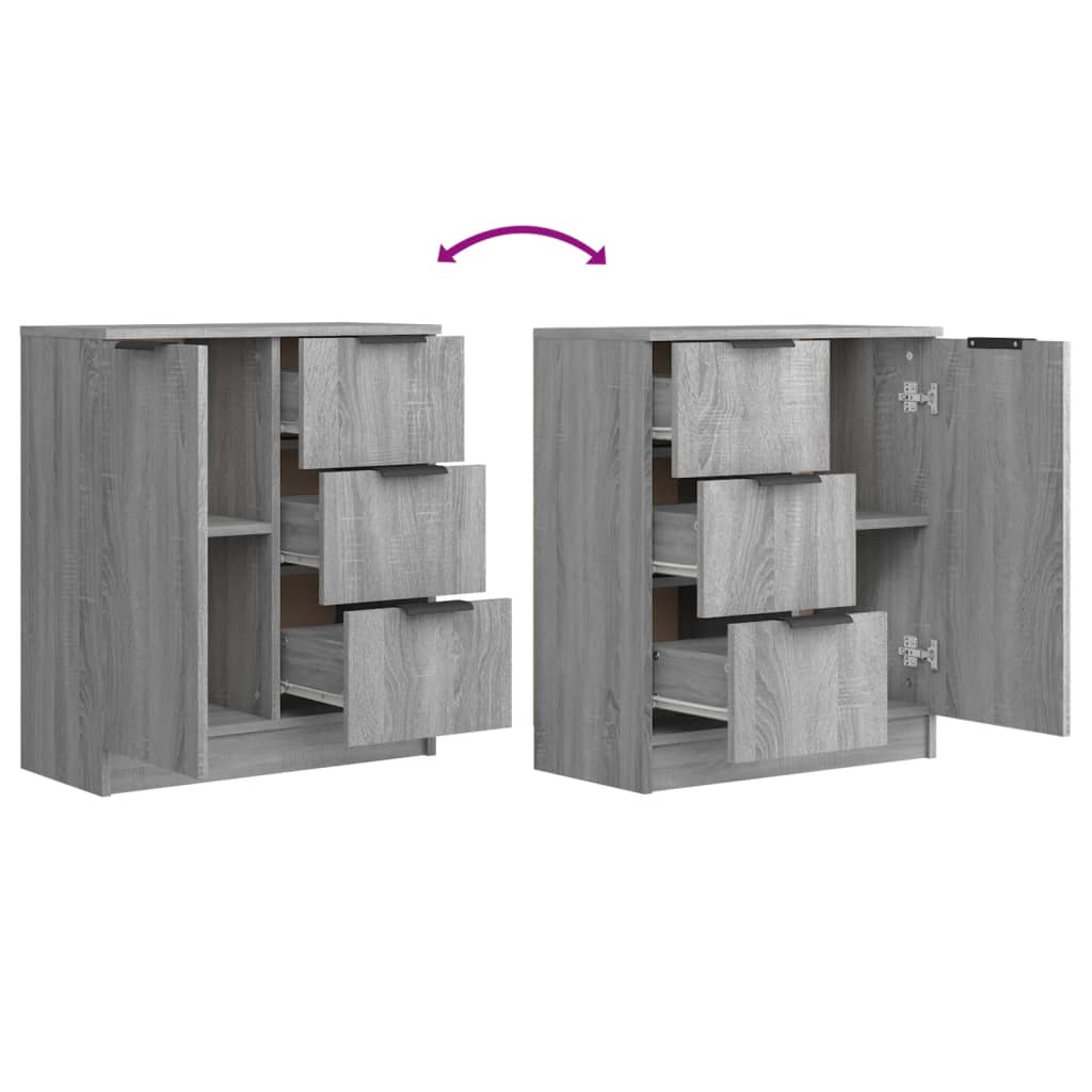 Buffets 2 pcs 60x30x70 cm bois fini