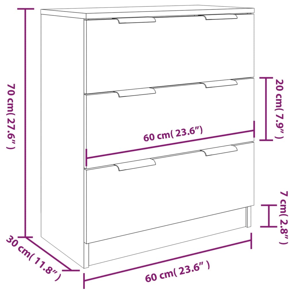 Buffets 3 pièces en bois