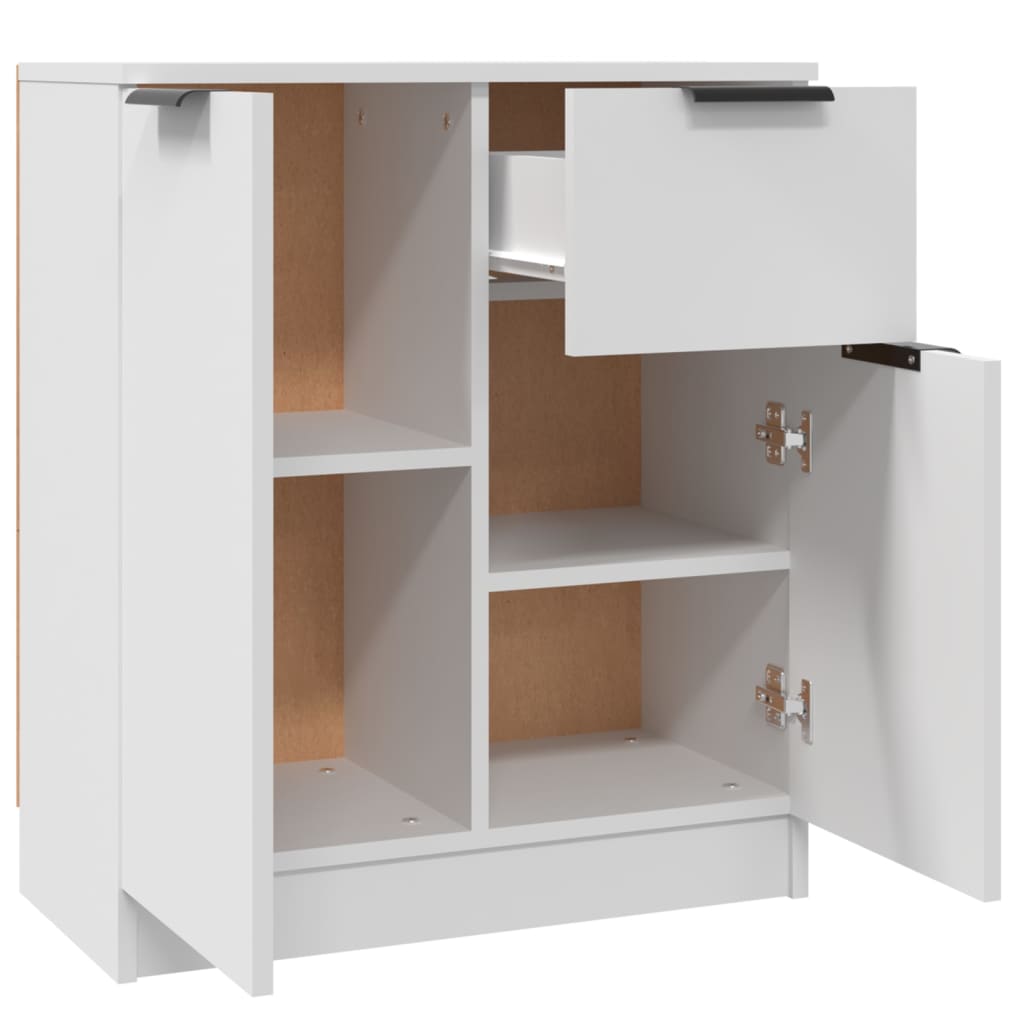 Buffets 2 pcs 60x30x70 cm bois fini blanc