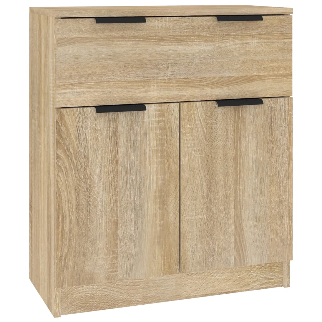 Buffets 3 pcs en bois ouvré couleur chêne