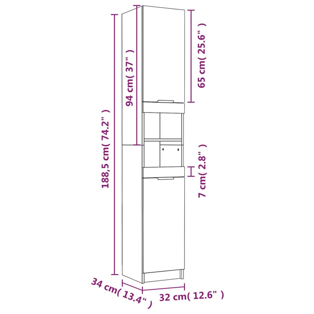 Ensemble d'armoires de salle de bain 5 pièces en bois