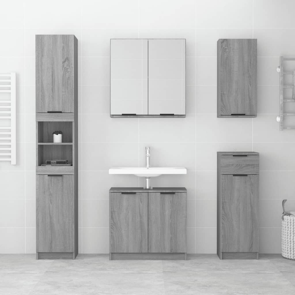 Ensemble d'armoires de salle de bain 5 pièces en bois