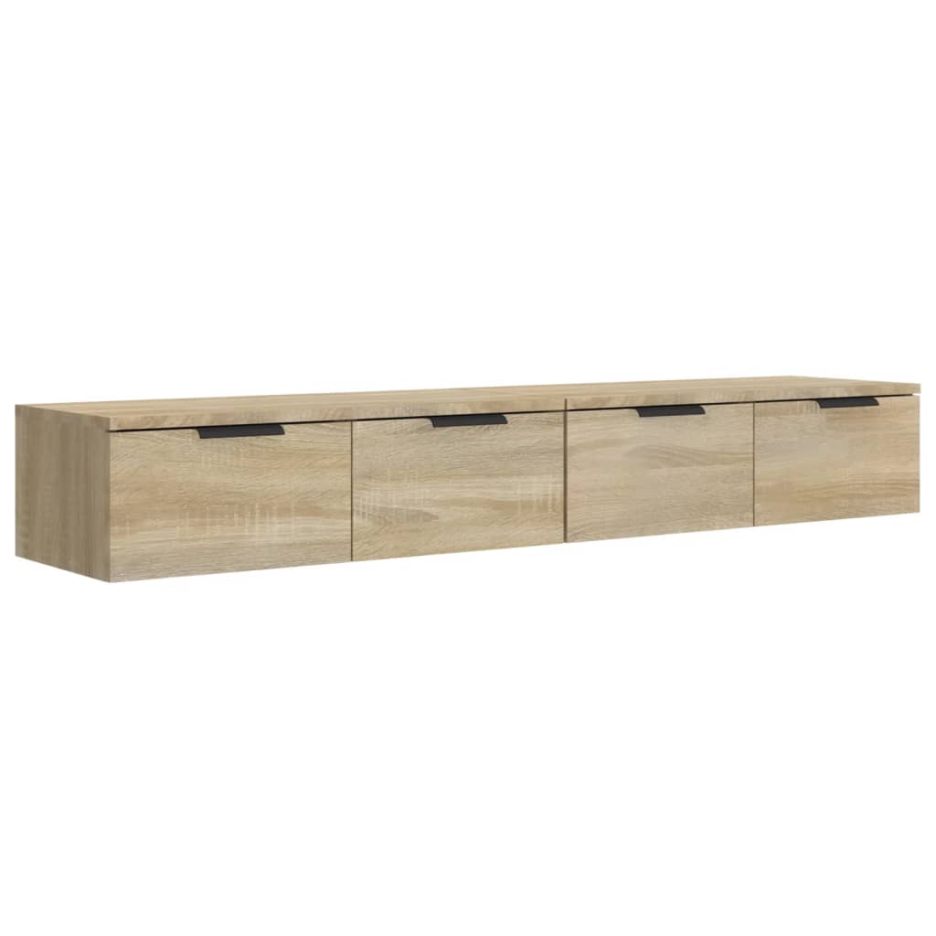 Éléments muraux 2 pcs 68x30x20 cm bois fumé