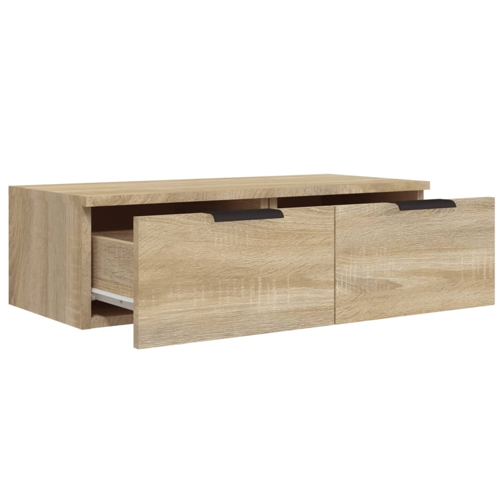 Éléments muraux 2 pcs 68x30x20 cm bois fumé