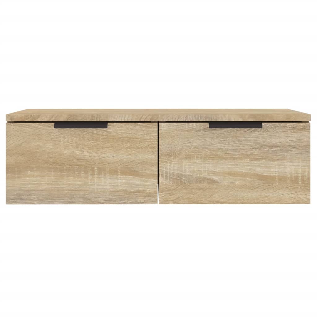 Éléments muraux 2 pcs 68x30x20 cm bois fumé