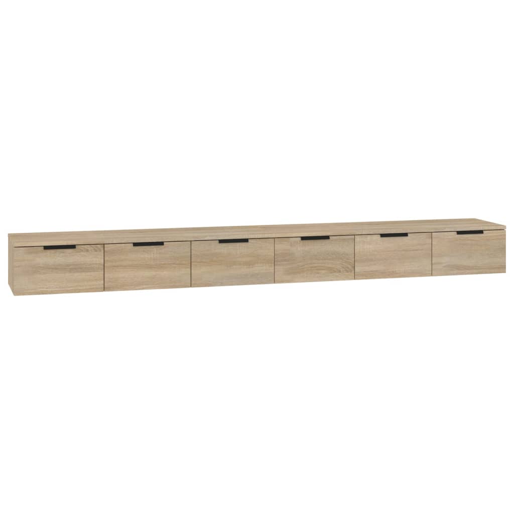 Wandkasten 2 st 102x30x20 cm bewerkt hout