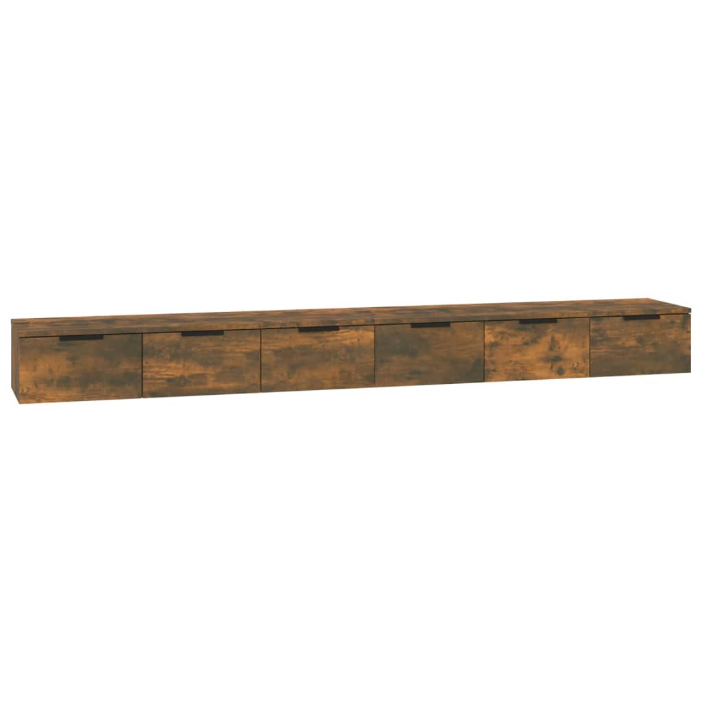 Wandkasten 2 st 102x30x20 cm bewerkt hout