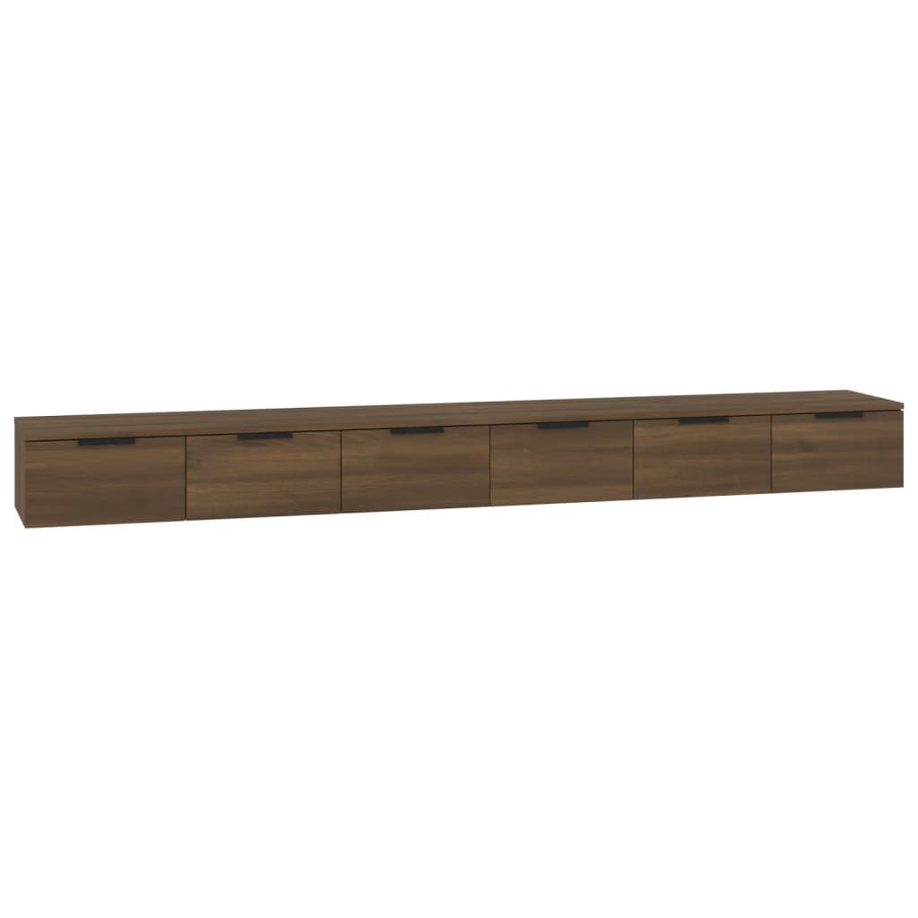 Wandkasten 2 st 102x30x20 cm bewerkt hout