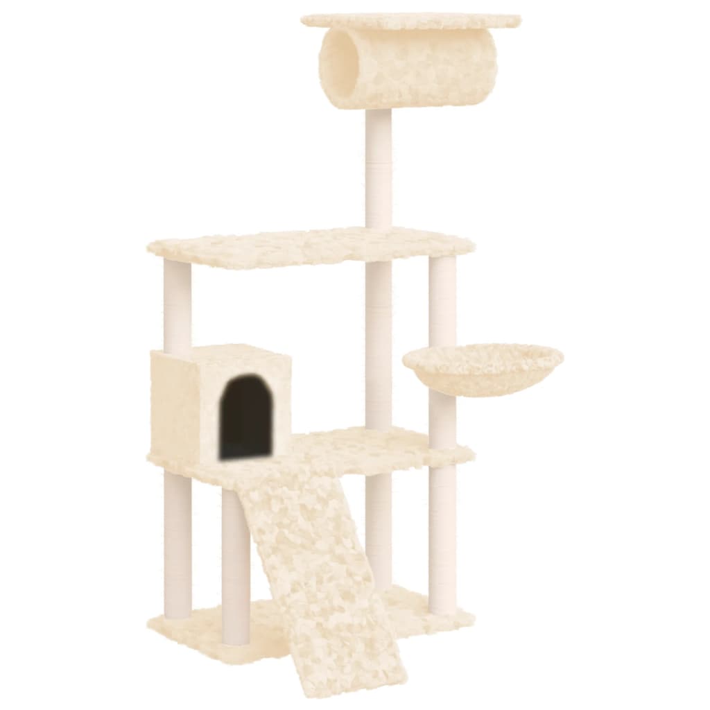 Meuble pour chat avec griffoirs en sisal 131 cm