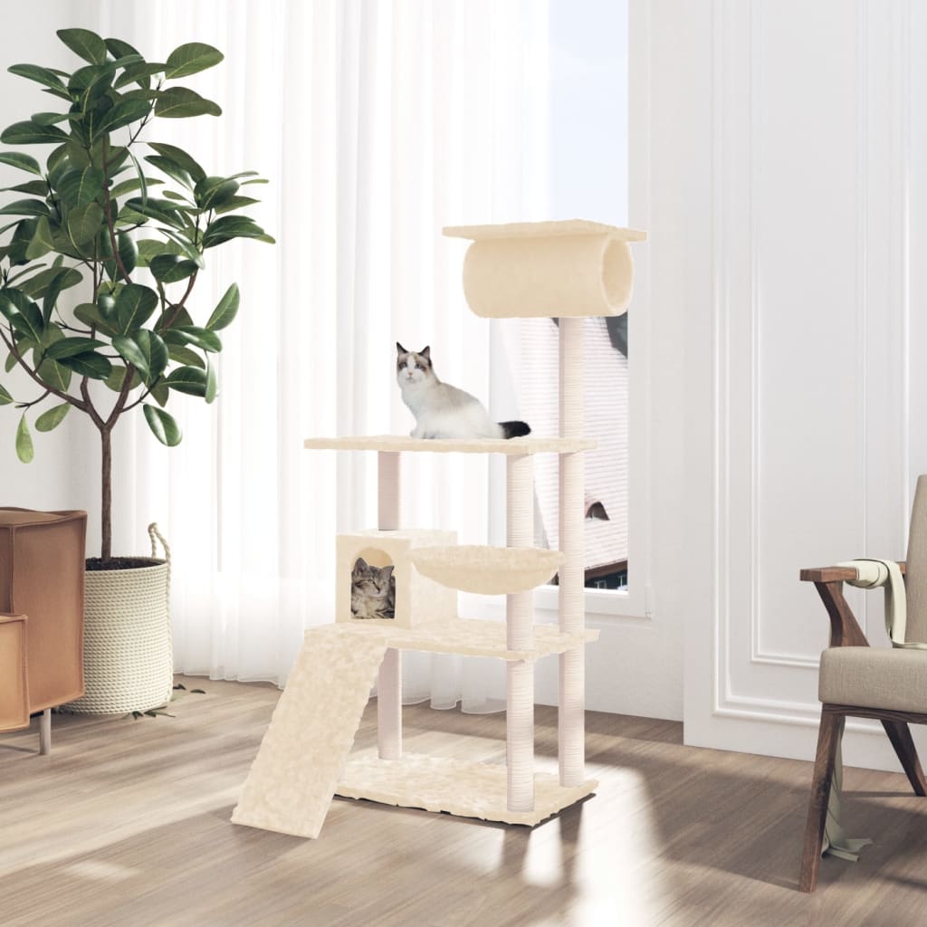 Meuble pour chat avec griffoirs en sisal 131 cm