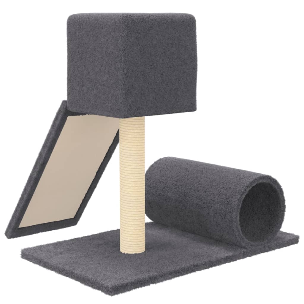 Meuble pour chat avec griffoir en sisal 59 cm couleur crème