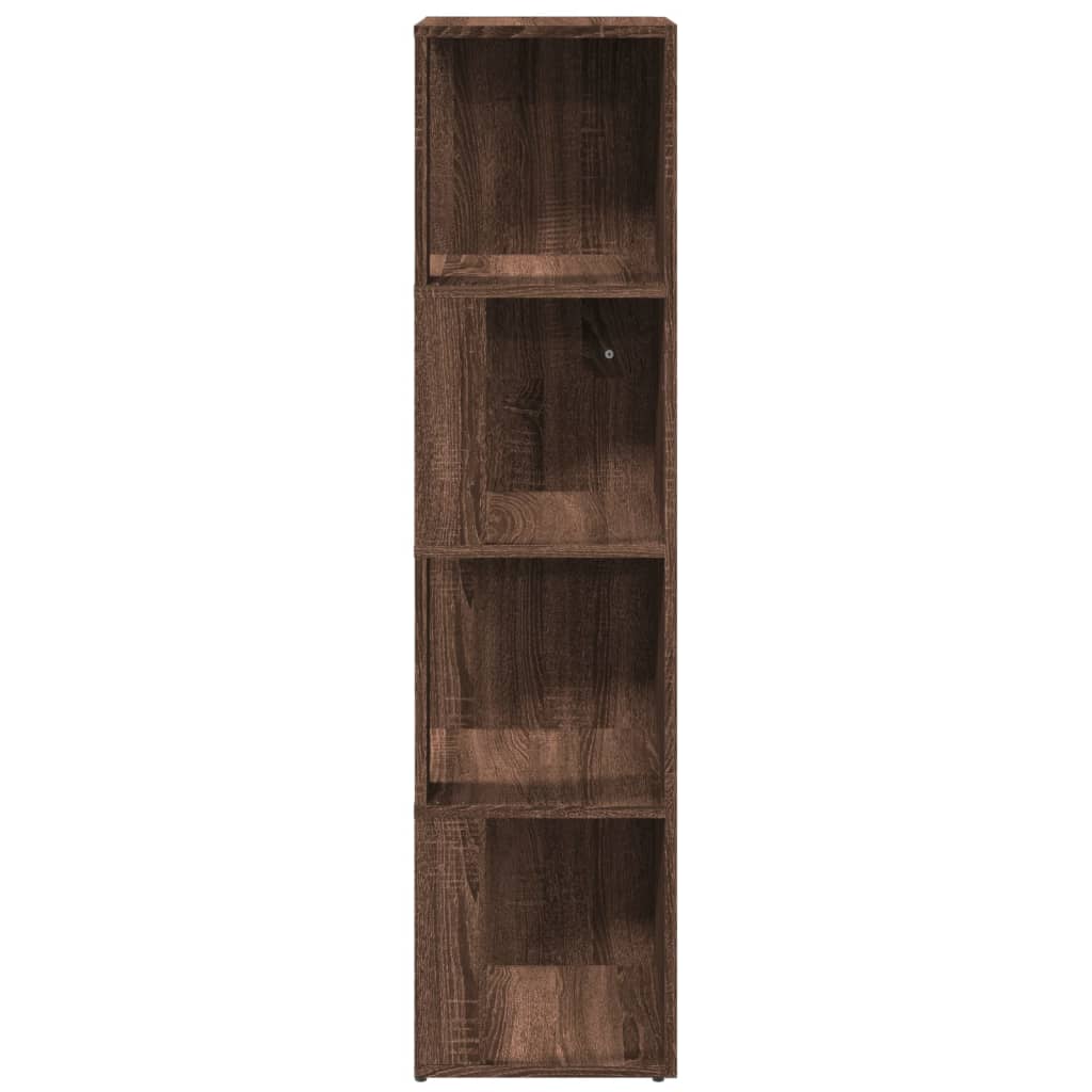 Hoekkast 33x33x164,5 cm bewerkt hout eikenkleurig