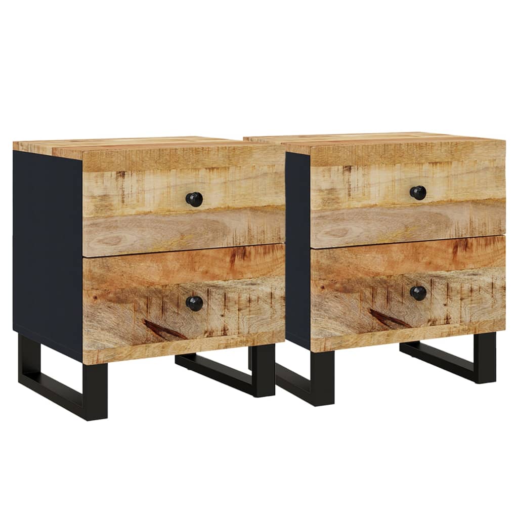 Tables de chevet 2 pcs 40x33x46 cm bois massif recyclé