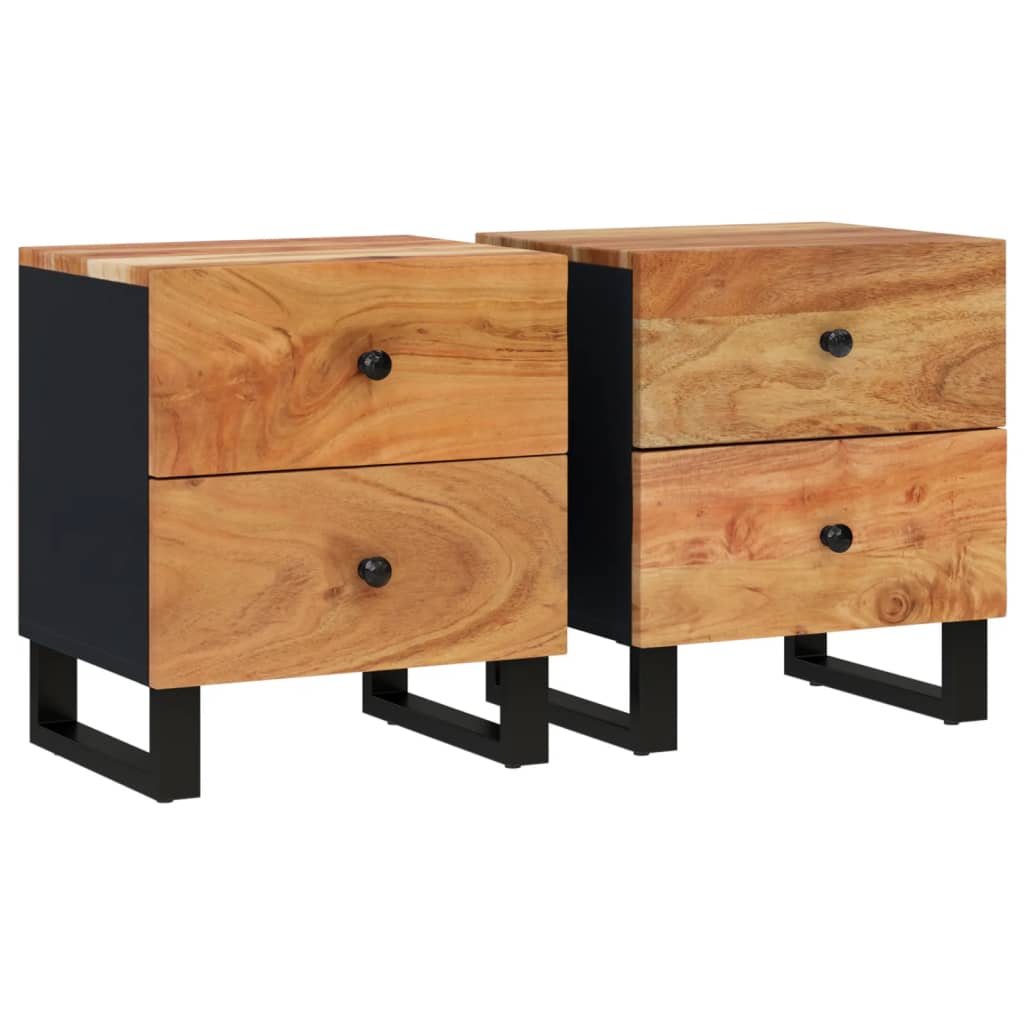 Tables de chevet 2 pcs 40x33x46 cm bois massif recyclé