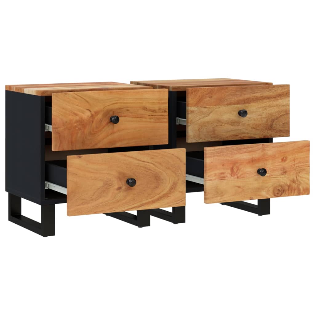 Tables de chevet 2 pcs 40x33x46 cm bois massif recyclé