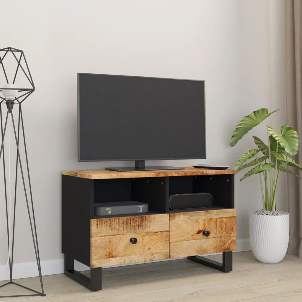 Tv-meubel 70x33x46 cm massief mangohout