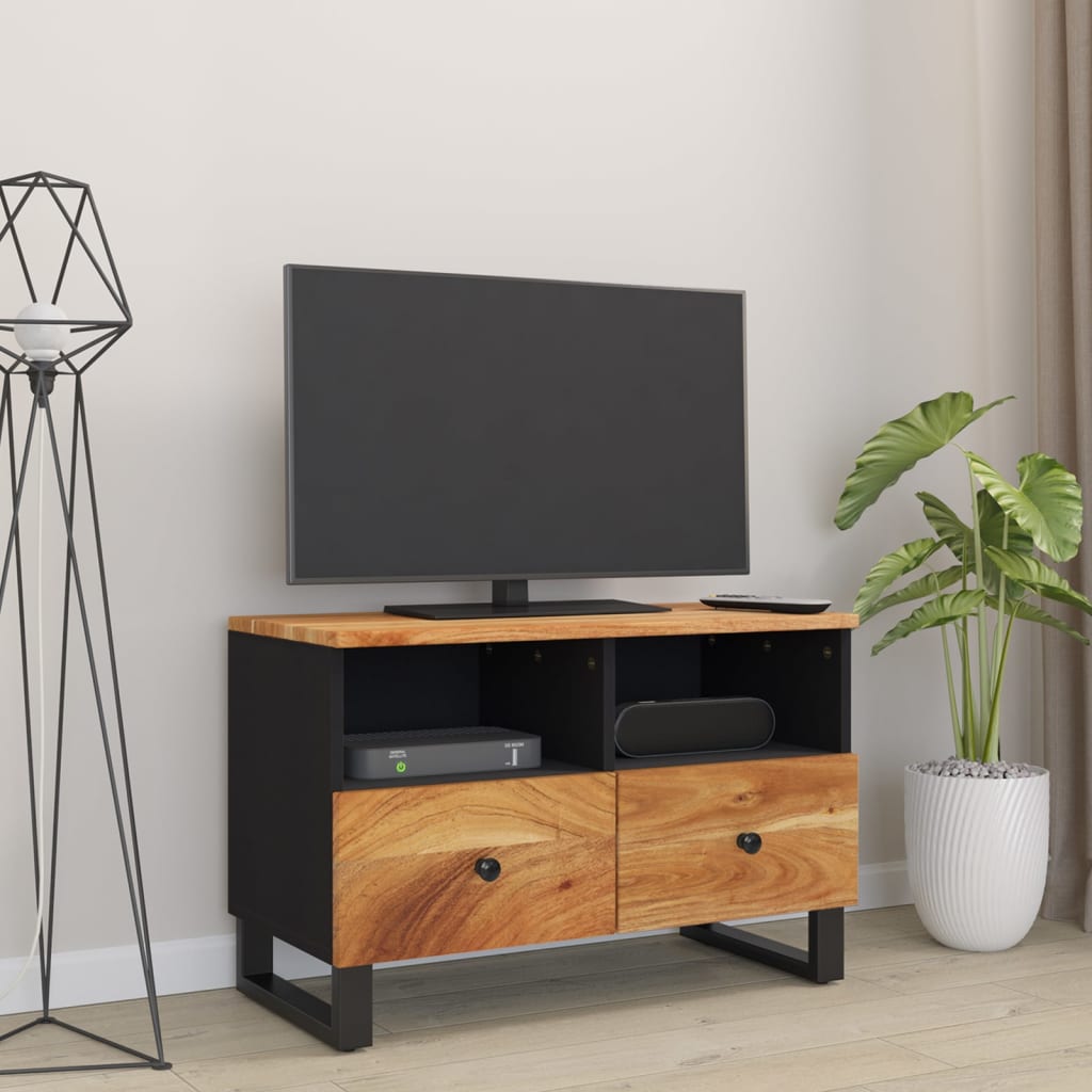 Meuble TV 70x33x46cm bois de récupération massif