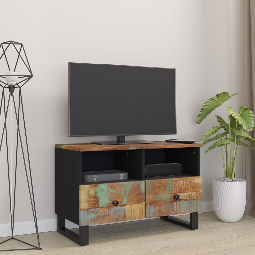 Tv-meubel 70x33x46 cm massief mangohout