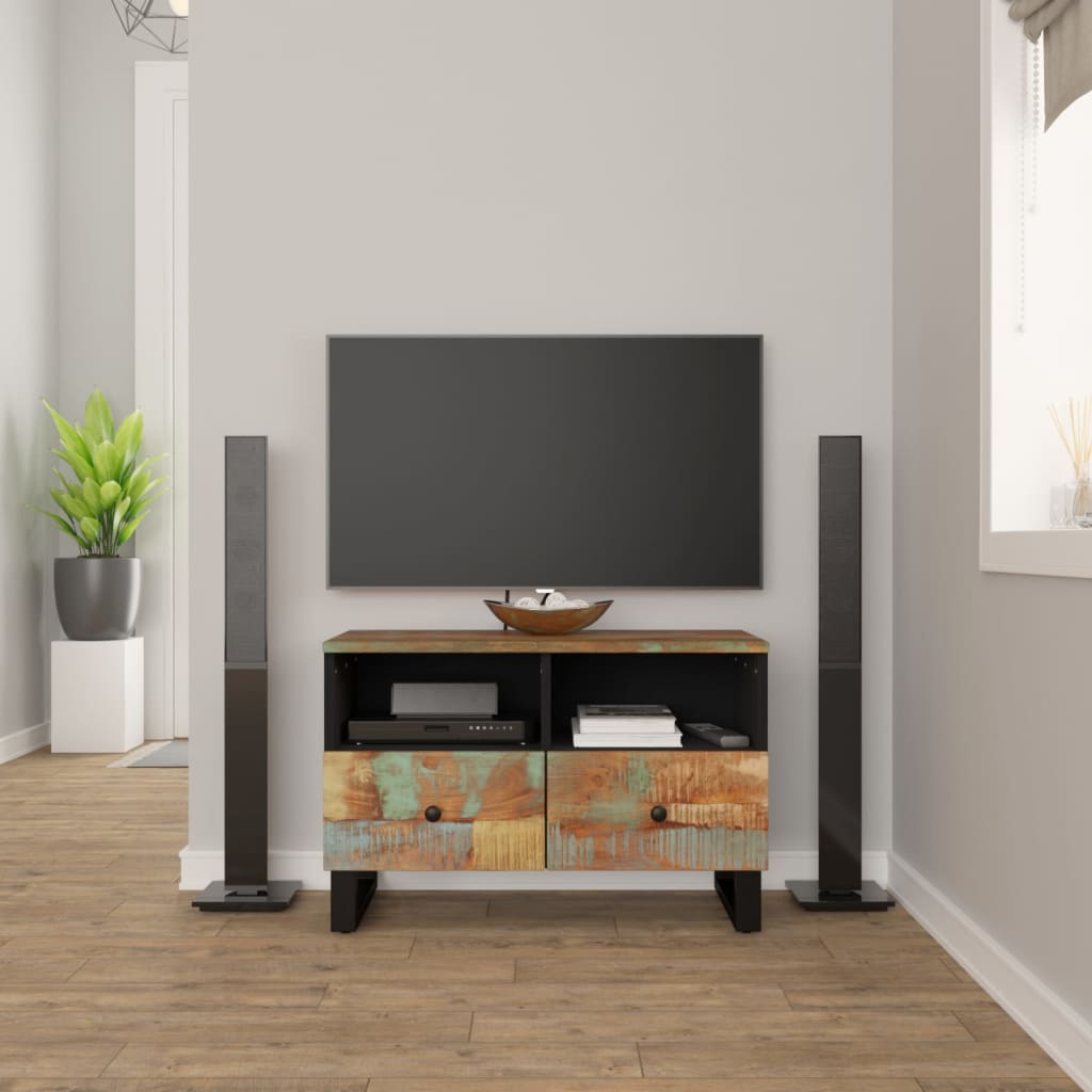 Tv-meubel 70x33x46 cm massief mangohout