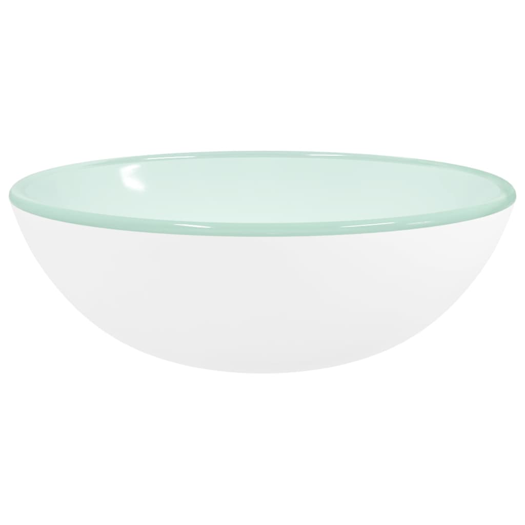 Wasbak 42x14 cm gehard glas groen