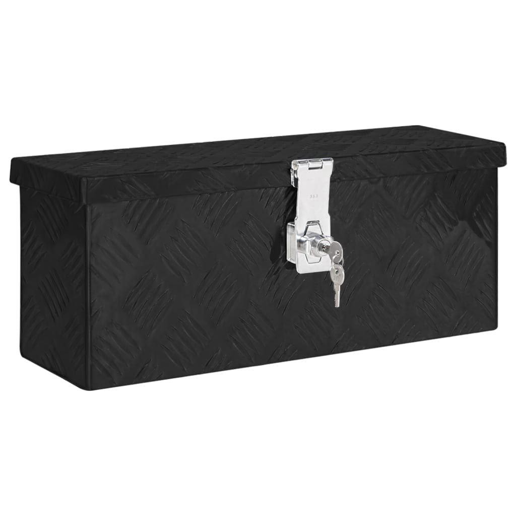 Opbergbox 50x15x20,5 cm aluminium zilverkleurig