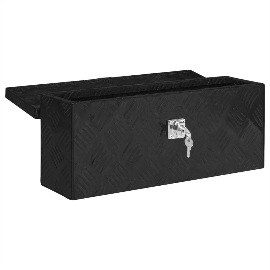 Opbergbox 50x15x20,5 cm aluminium zilverkleurig