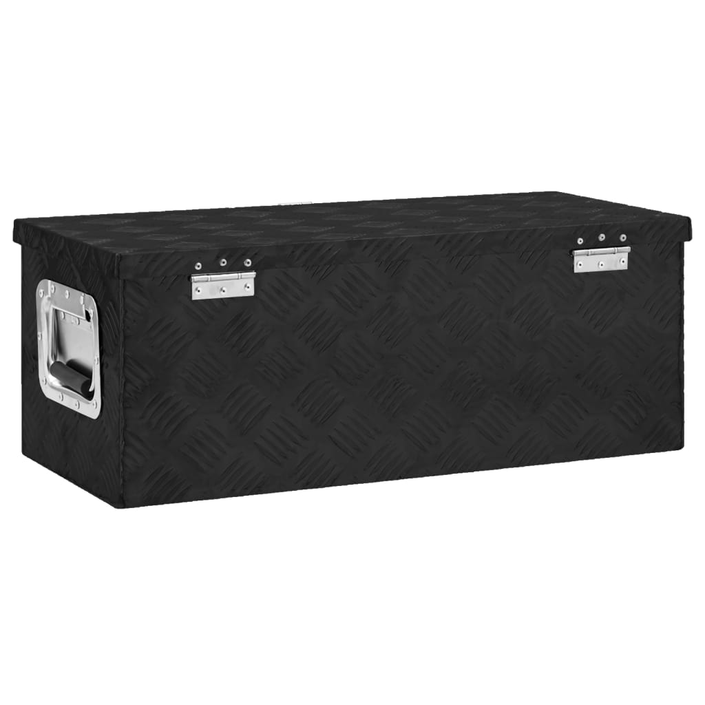 Opbergbox 50x15x20,5 cm aluminium zilverkleurig