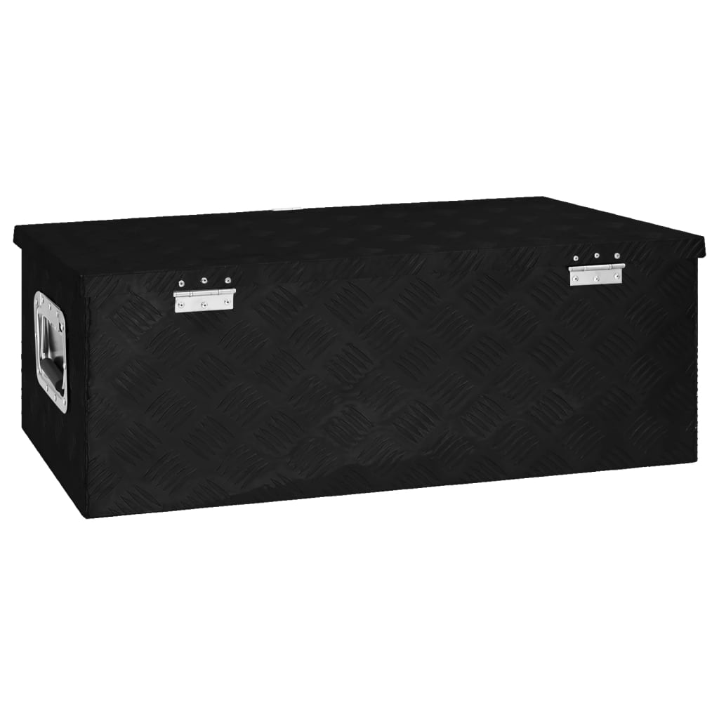 Opbergbox 50x15x20,5 cm aluminium zilverkleurig