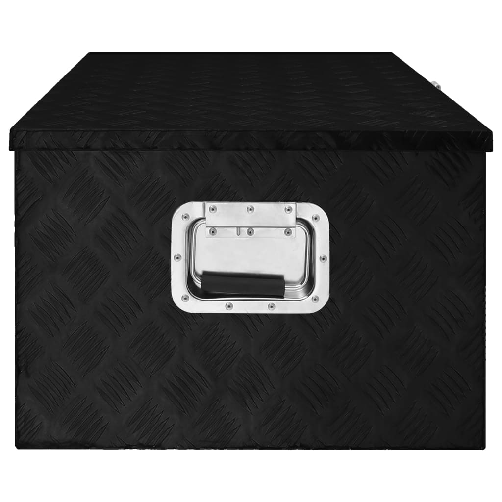 Opbergbox 50x15x20,5 cm aluminium zilverkleurig