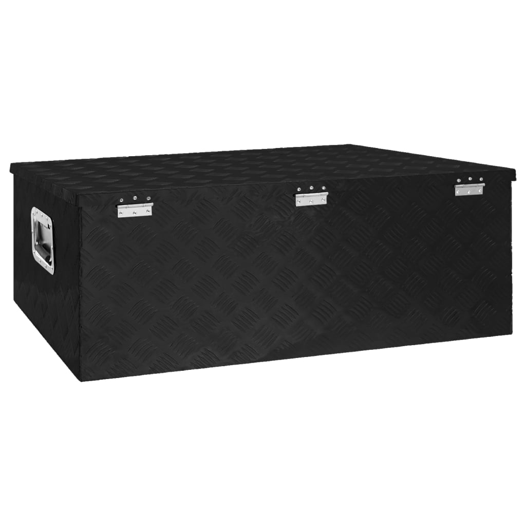 Opbergbox 50x15x20,5 cm aluminium zilverkleurig