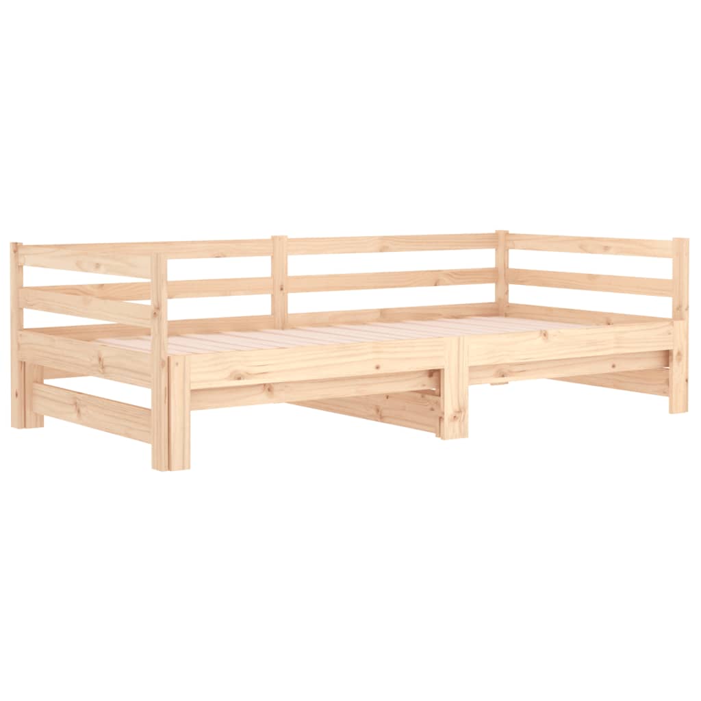 Canapé-lit extensible en bois de pin 2x (90x190) cm