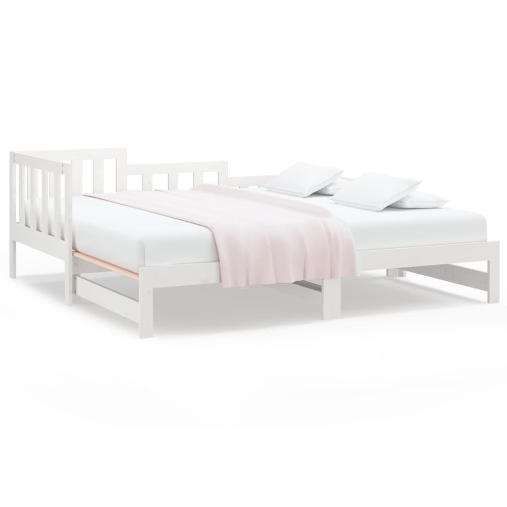 Canapé-lit extensible en pin massif 2x (90x200) cm