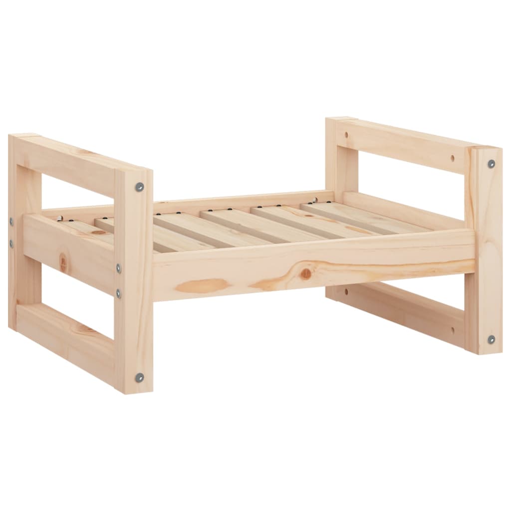 Lit pour chien 65,5x50,5x28 cm en bois de pin massif