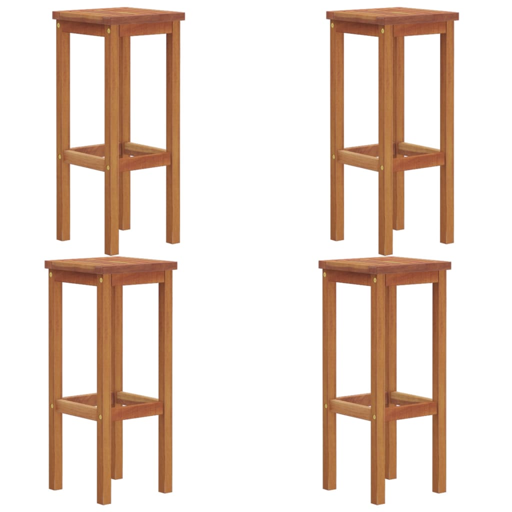 Tabourets de bar 8 pcs en bois d'acacia massif