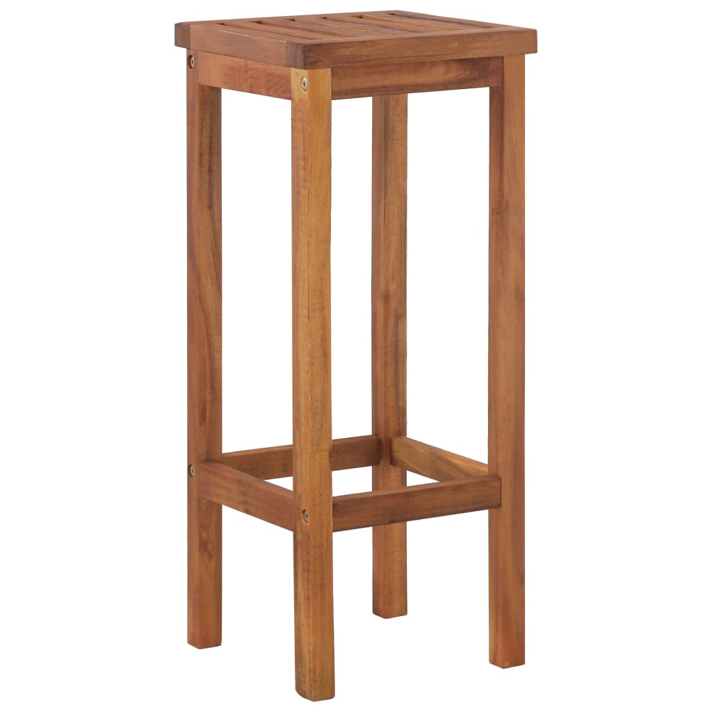 Tabourets de bar 8 pcs en bois d'acacia massif