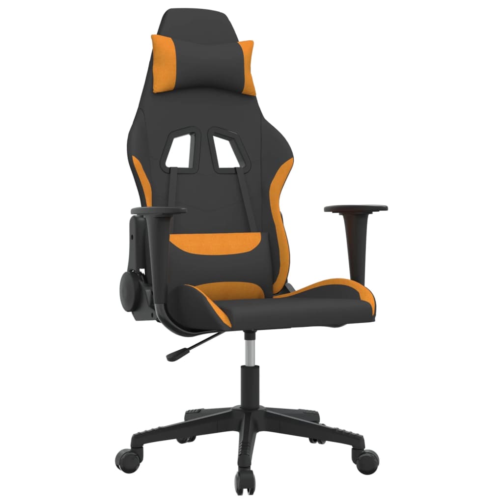 Fauteuil gamer massant tissu noir et