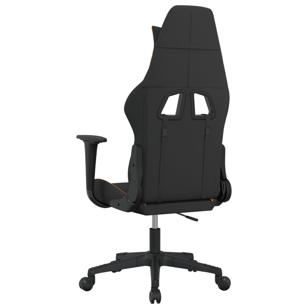 Fauteuil gamer massant tissu noir et