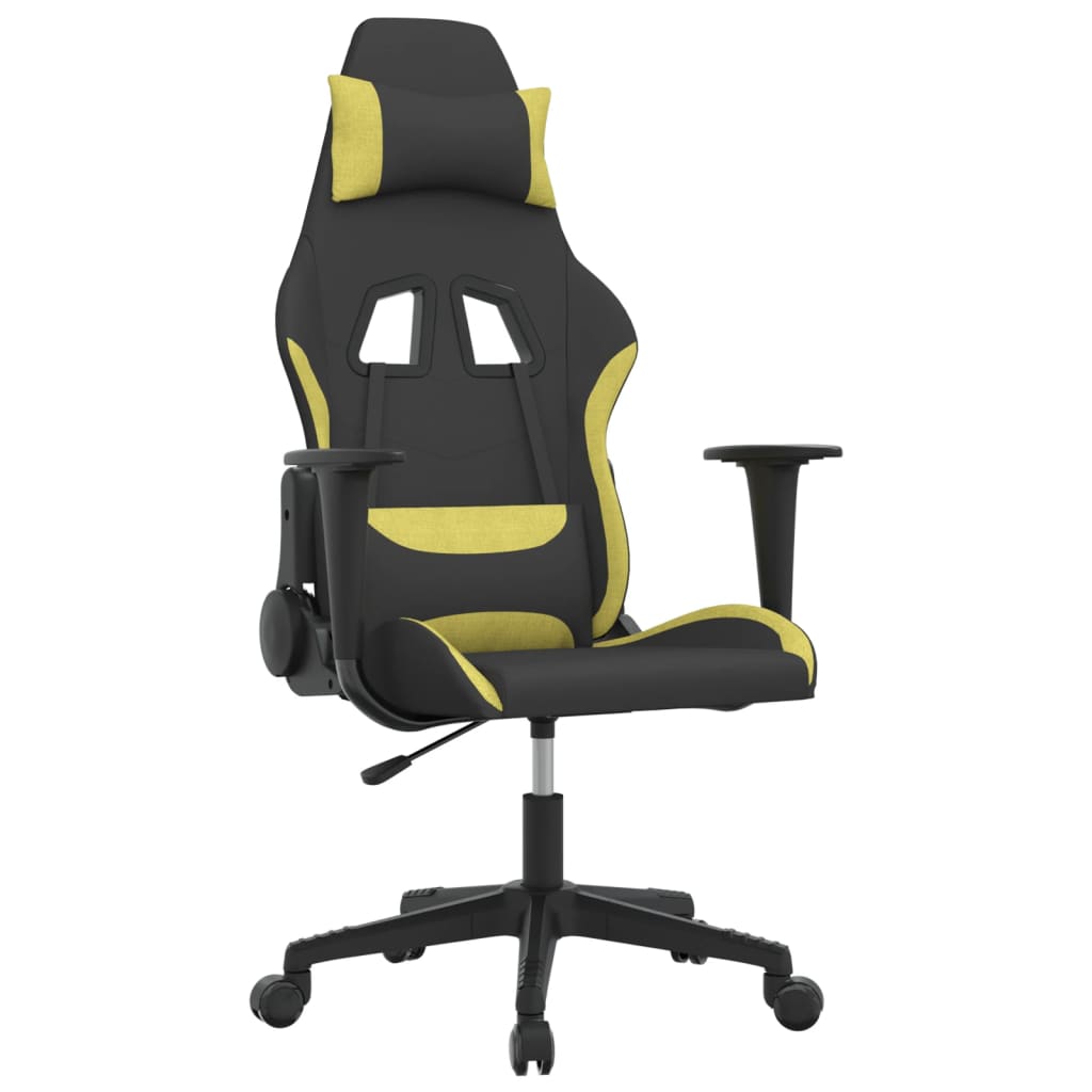 Fauteuil gamer massant tissu noir et