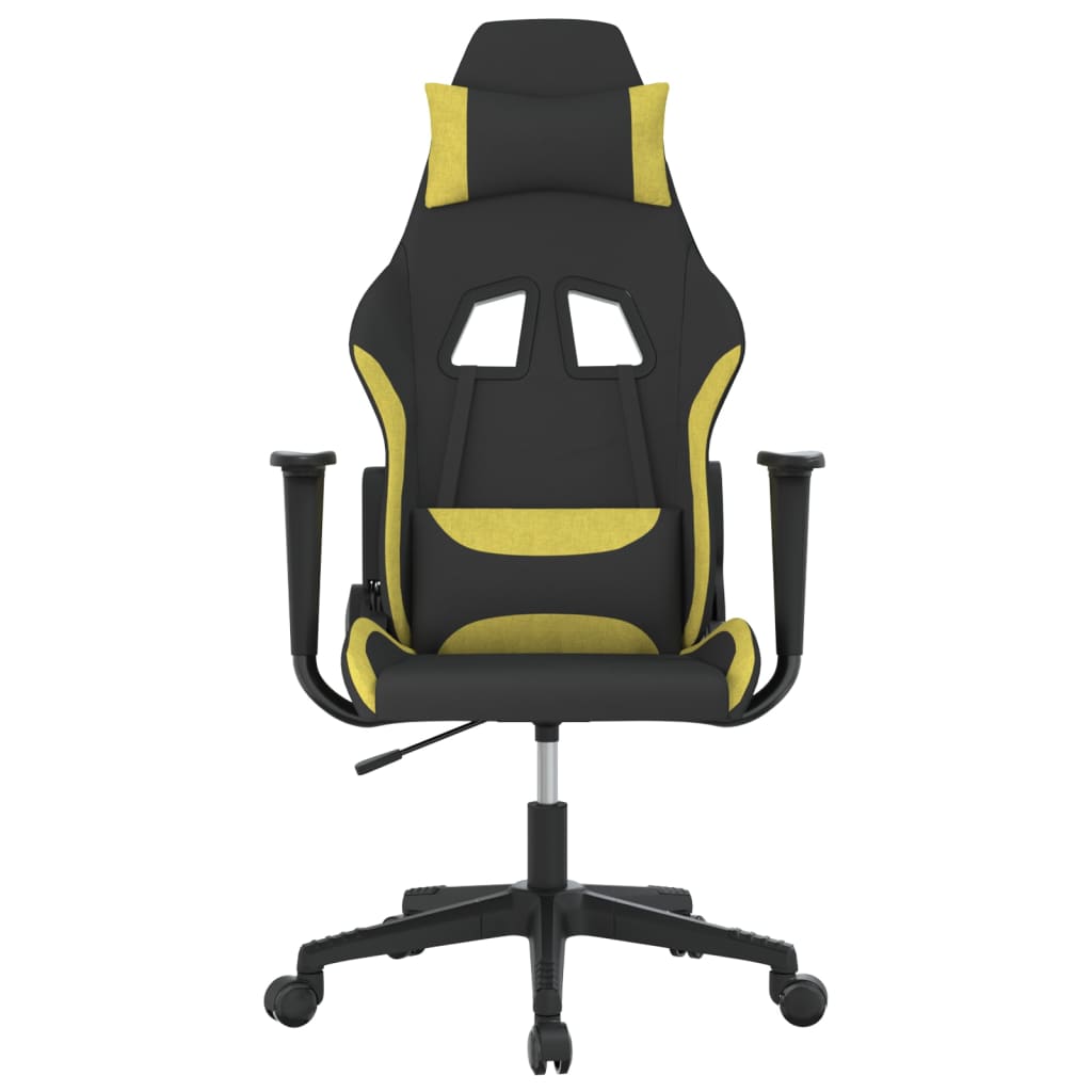 Fauteuil gamer massant tissu noir et