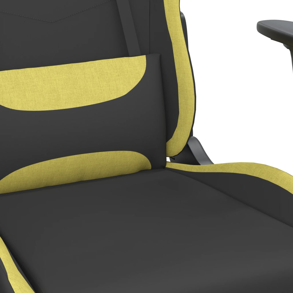 Fauteuil gamer massant tissu noir et