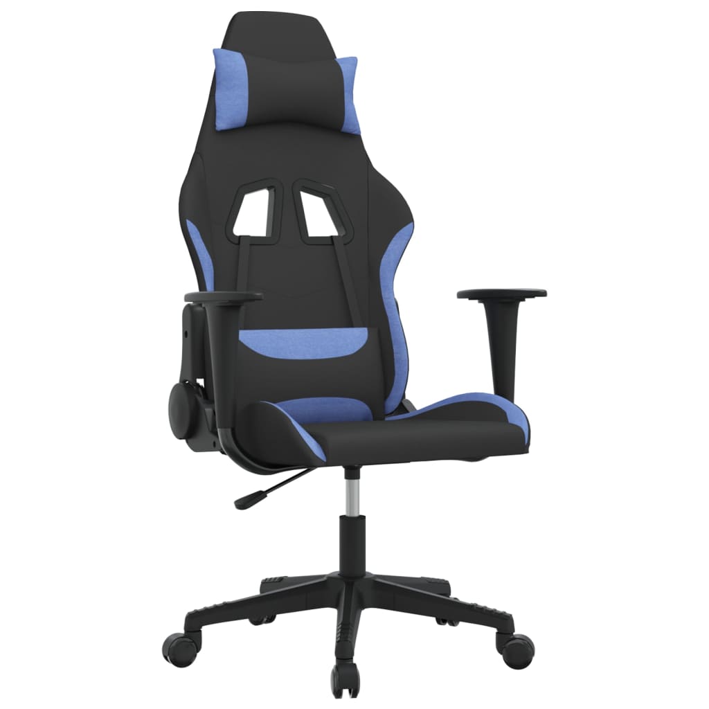 Fauteuil gamer massant tissu noir et