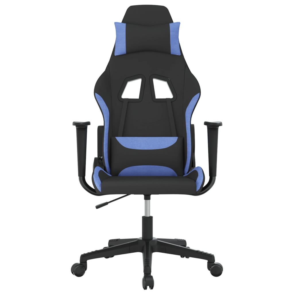 Fauteuil gamer massant tissu noir et