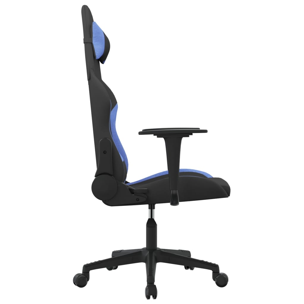 Fauteuil gamer massant tissu noir et