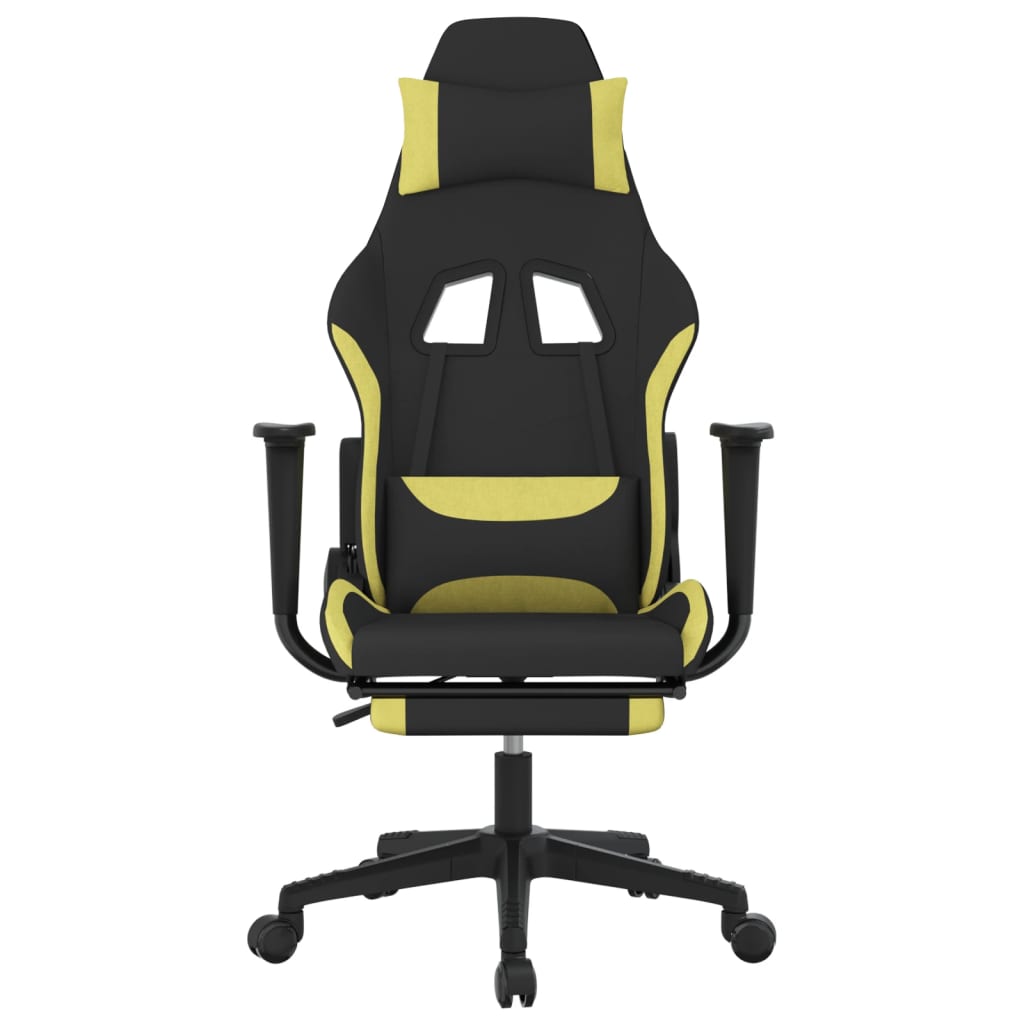 Fauteuil gamer massant tissu noir et