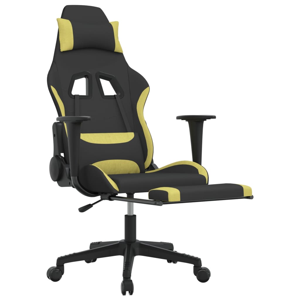 Fauteuil gamer massant tissu noir et