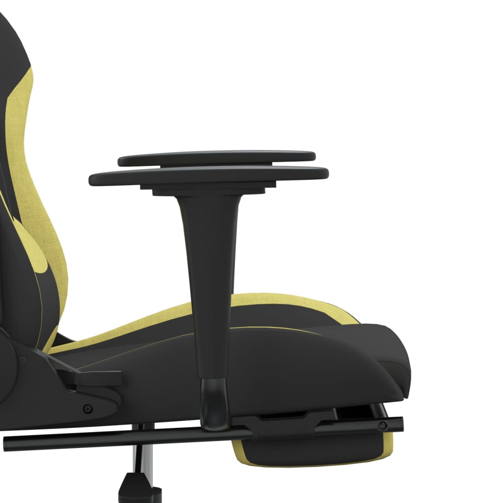 Fauteuil gamer massant tissu noir et