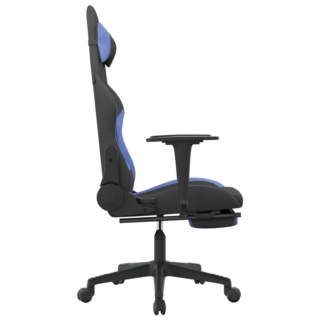 Fauteuil gamer massant tissu noir et