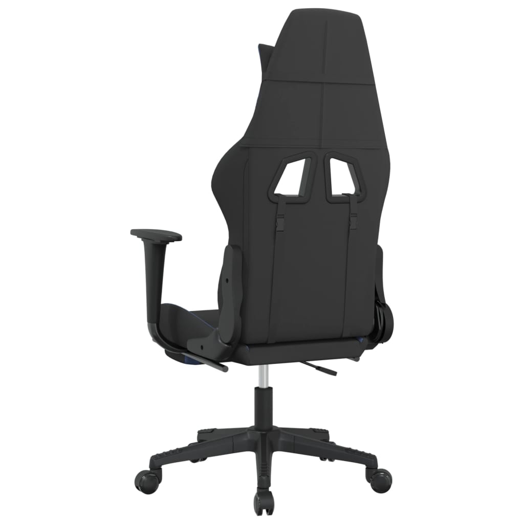 Fauteuil gamer massant tissu noir et